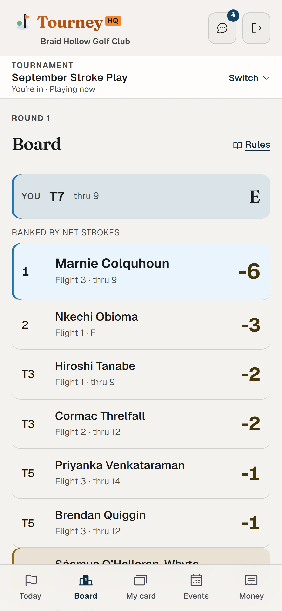 The same Board in Coastal colors, links blue & sand.